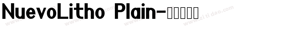 NuevoLitho Plain字体转换